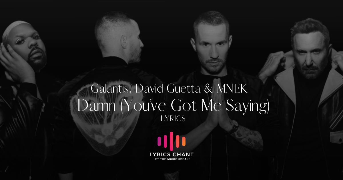 Galantis, David Guetta & MNEK - Damn (You’ve Got Me Saying) Lyrics